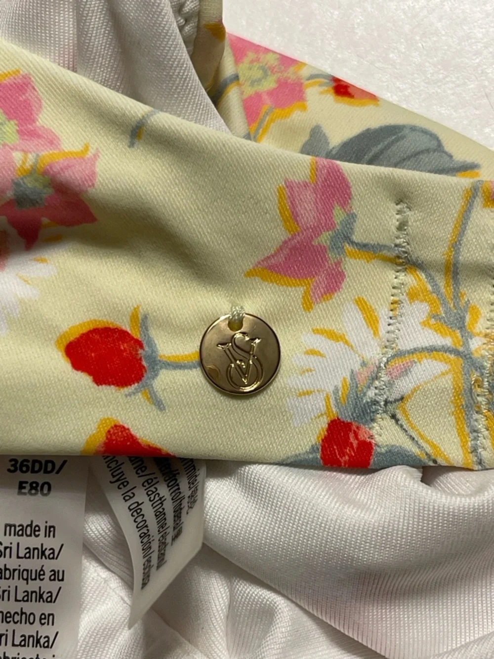 Victoria's Secret NWT 36DD Strawberry Floral Underwire Balconette Bikini Top - Picture 6 of 10